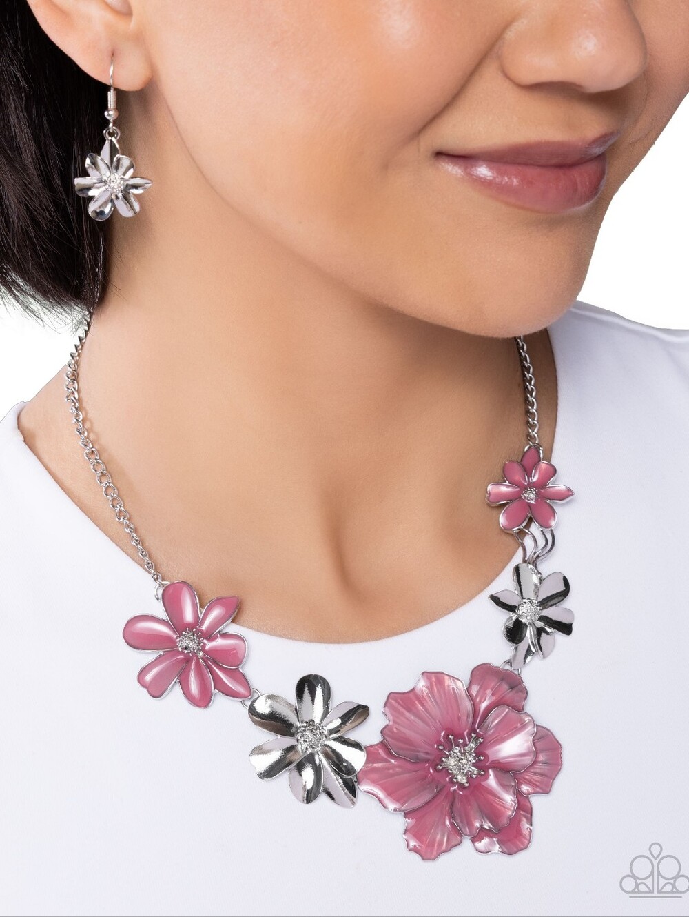 Paparazzi Bouquet Bunch - Pink Necklace - Picture 2 of 2